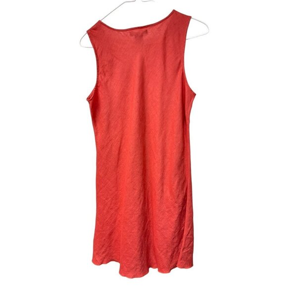 Boston Proper Linen Sleeveless Dress Orange Size 10 - Picture 3 of 4